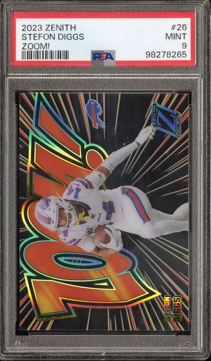 2023 Panini Zenith Stefon Diggs #26 Zoom! PSA 9