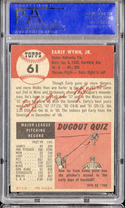 1953 Topps Early Wynn #61 PSA 3