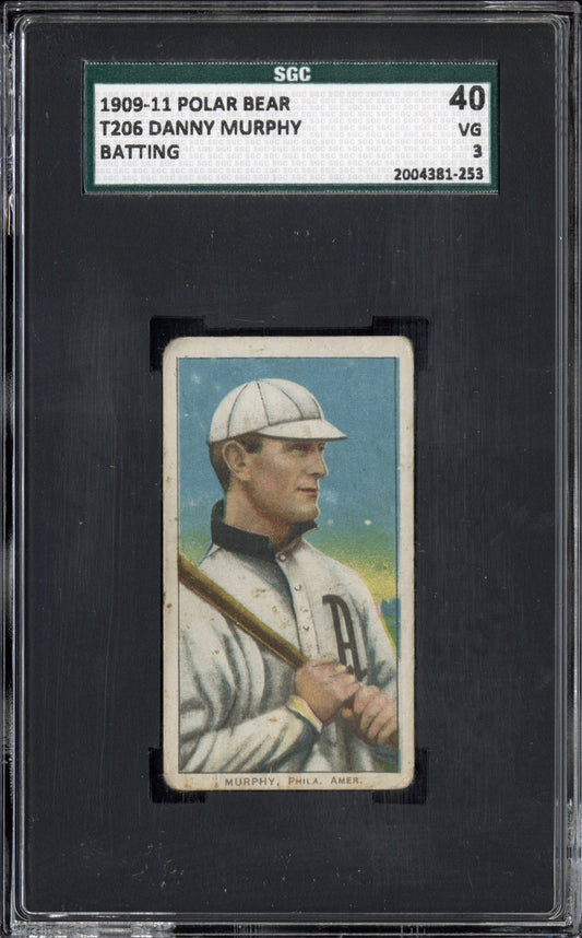 1909-11 Polar Bear (T206) Danny Murphy Batting SGC 3