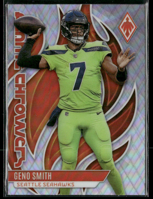 2023 Panini Phoenix Geno Smith #FLA-13 Flame Throwers Silver Prizm