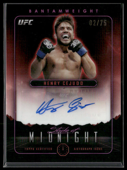 2024 Topps Midnight UFC Henry Cejudo #SMA-HCO Autograph 02/75