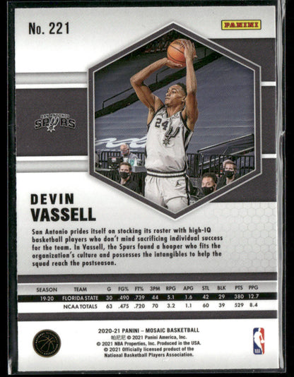 2020-21 Panini Mosaic Devin Vassell #221 Mosaic Rookie