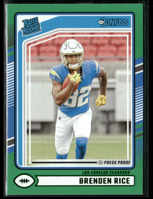 2024 Panini Donruss Brenden Rice #382 Press Proof