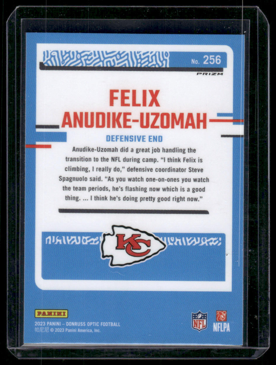 2023 Panini Donruss Optic Felix Anudike-Uzomah #256 Holo Prizm Rated Rookie