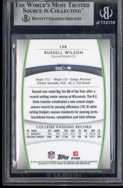 2012 Topps Platinum Russell Wilson #138 Xfractors BGS 9