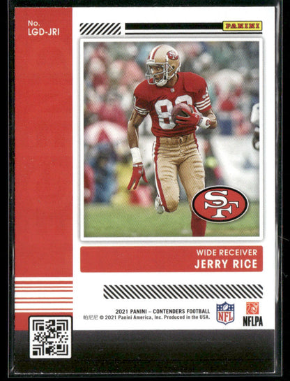 2021 Panini Contenders Jerry Rice #LGD-JRI Legendary Contenders