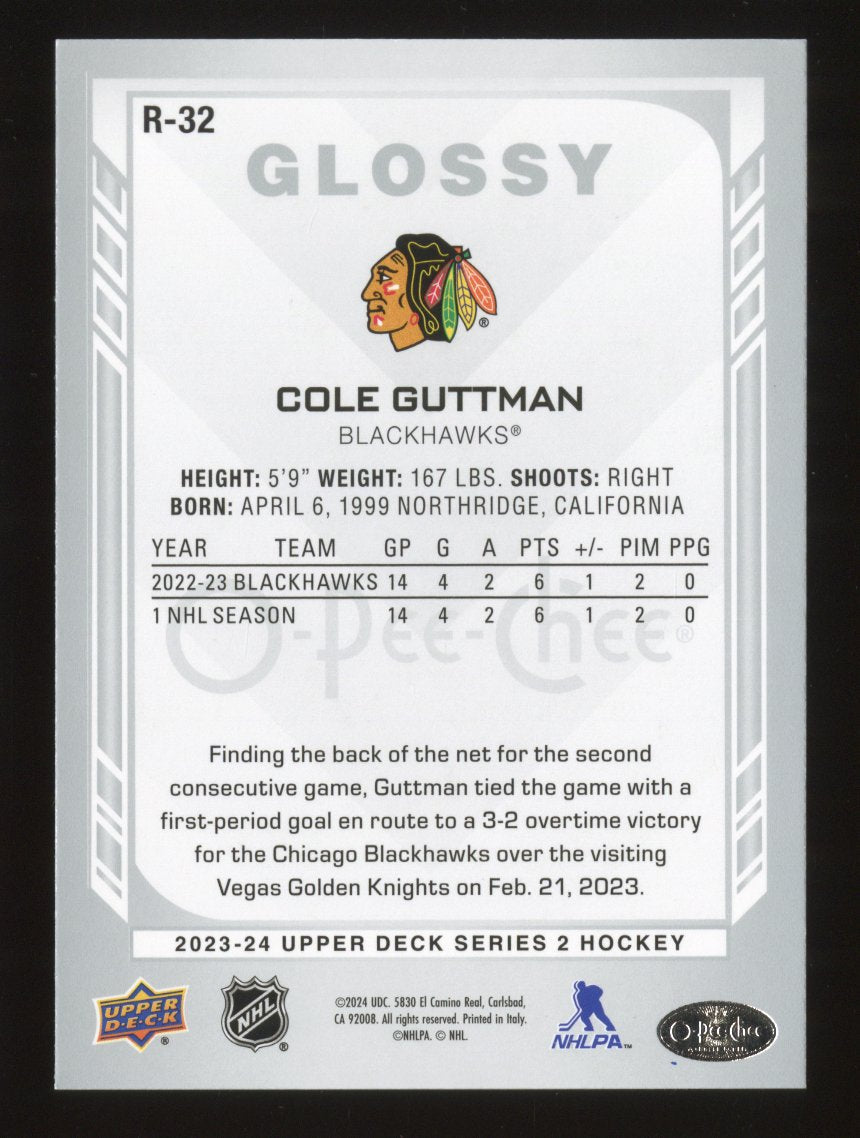 2023 Upper Deck Cole Guttman #R-32 O-Pee-Chee Glossy