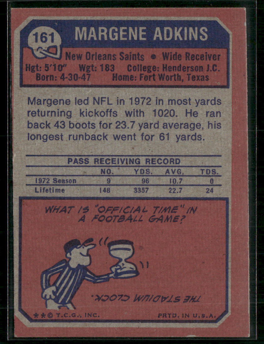 1973 Topps Margene Adkins #161