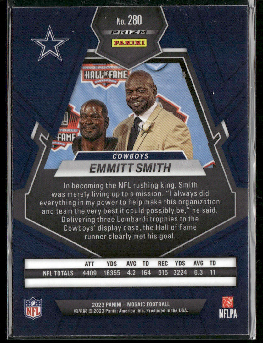 2023 Panini Mosaic Emmitt Smith #280 Pink Camo