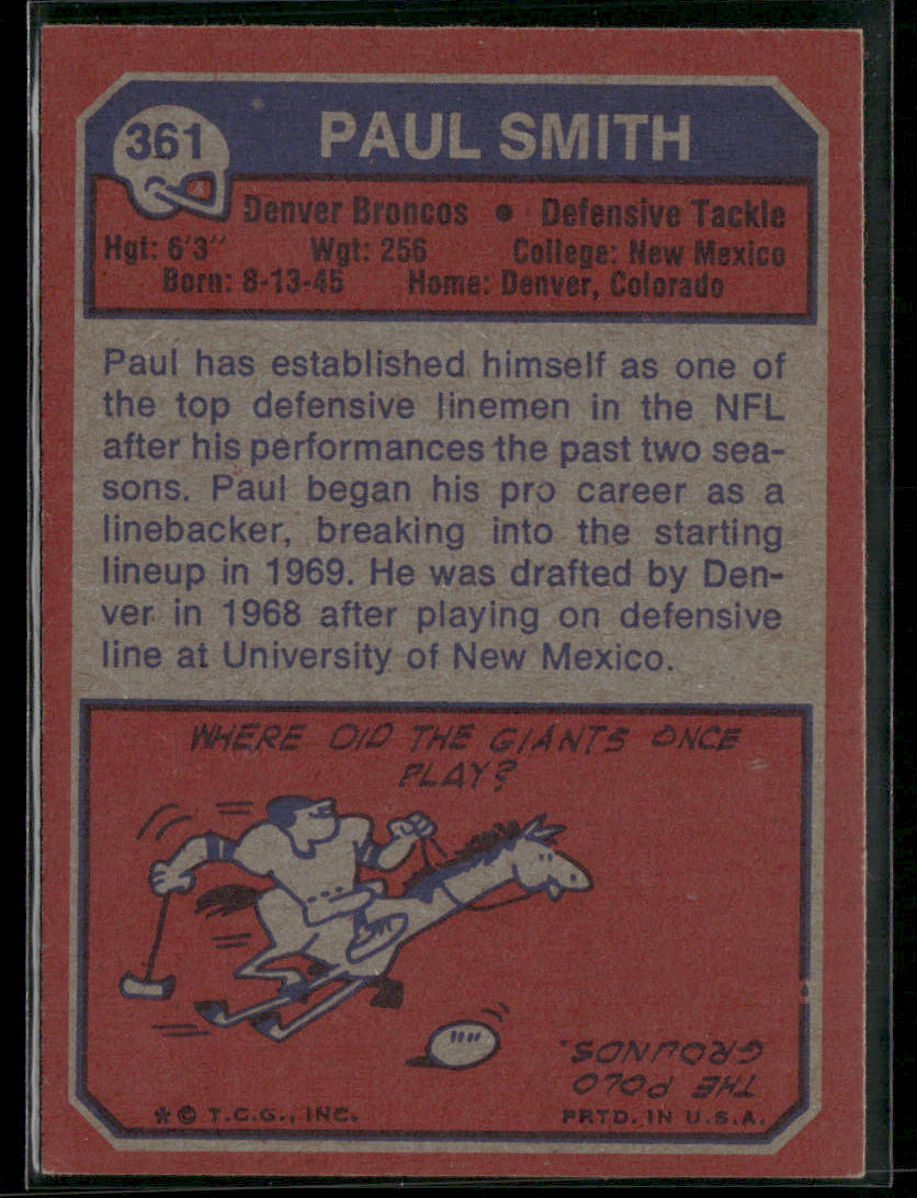 1973 Topps Paul Smith #361