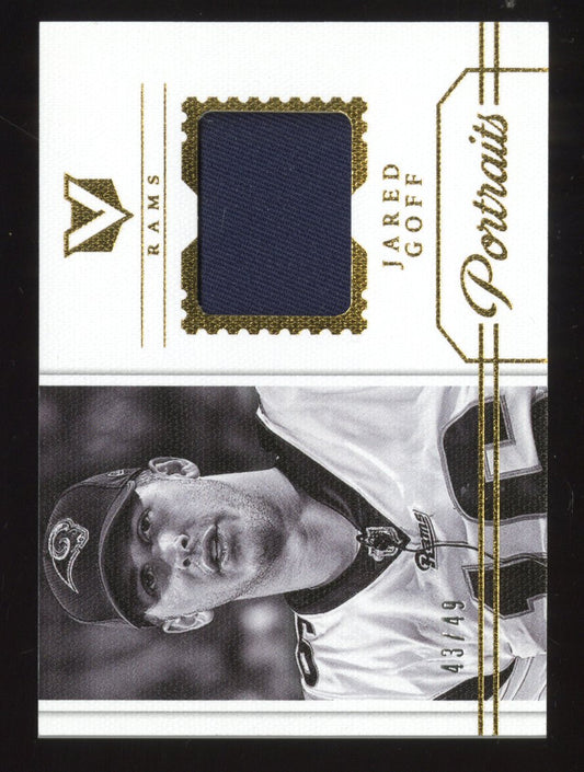 2017 Panini Vertex Jared Goff #PT-14 Portraits 43/49