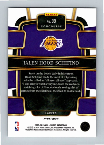 2023-24 Panini Select Jalen Hood-Schifino #99 RC