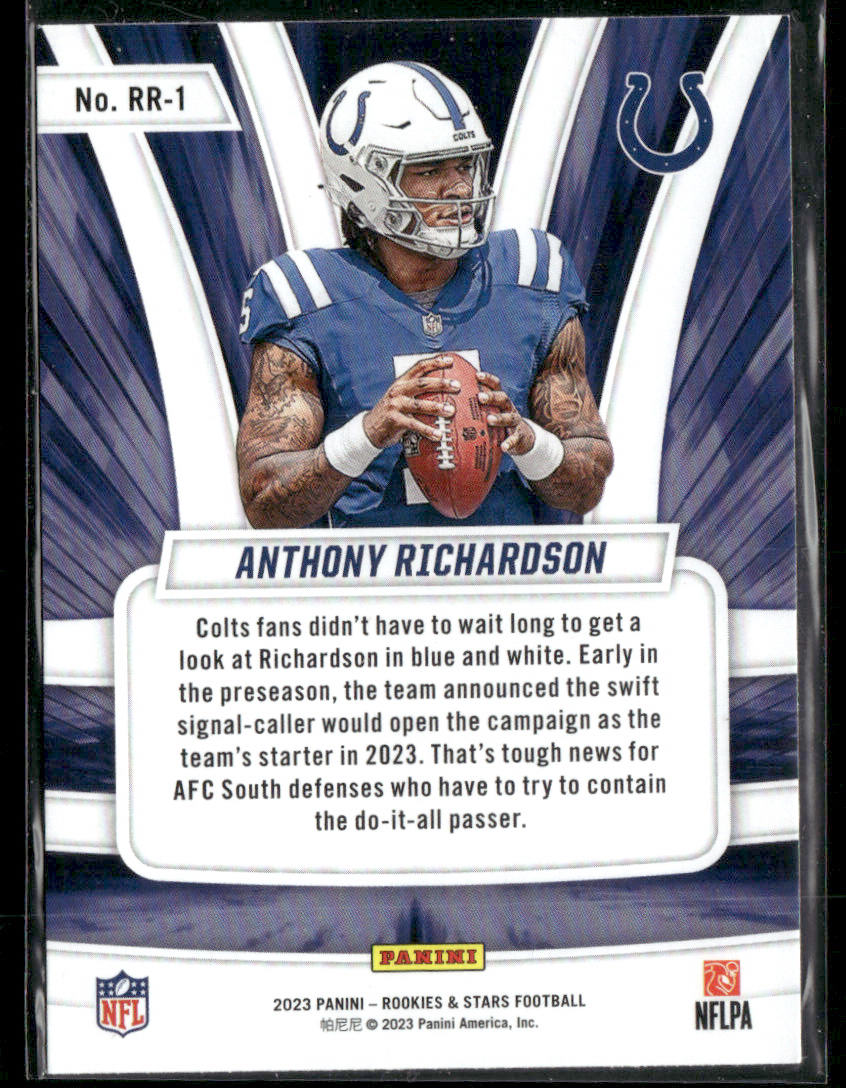 2023 Panini Rookies & Stars Anthony Richardson #RR-1 Rookie Rush