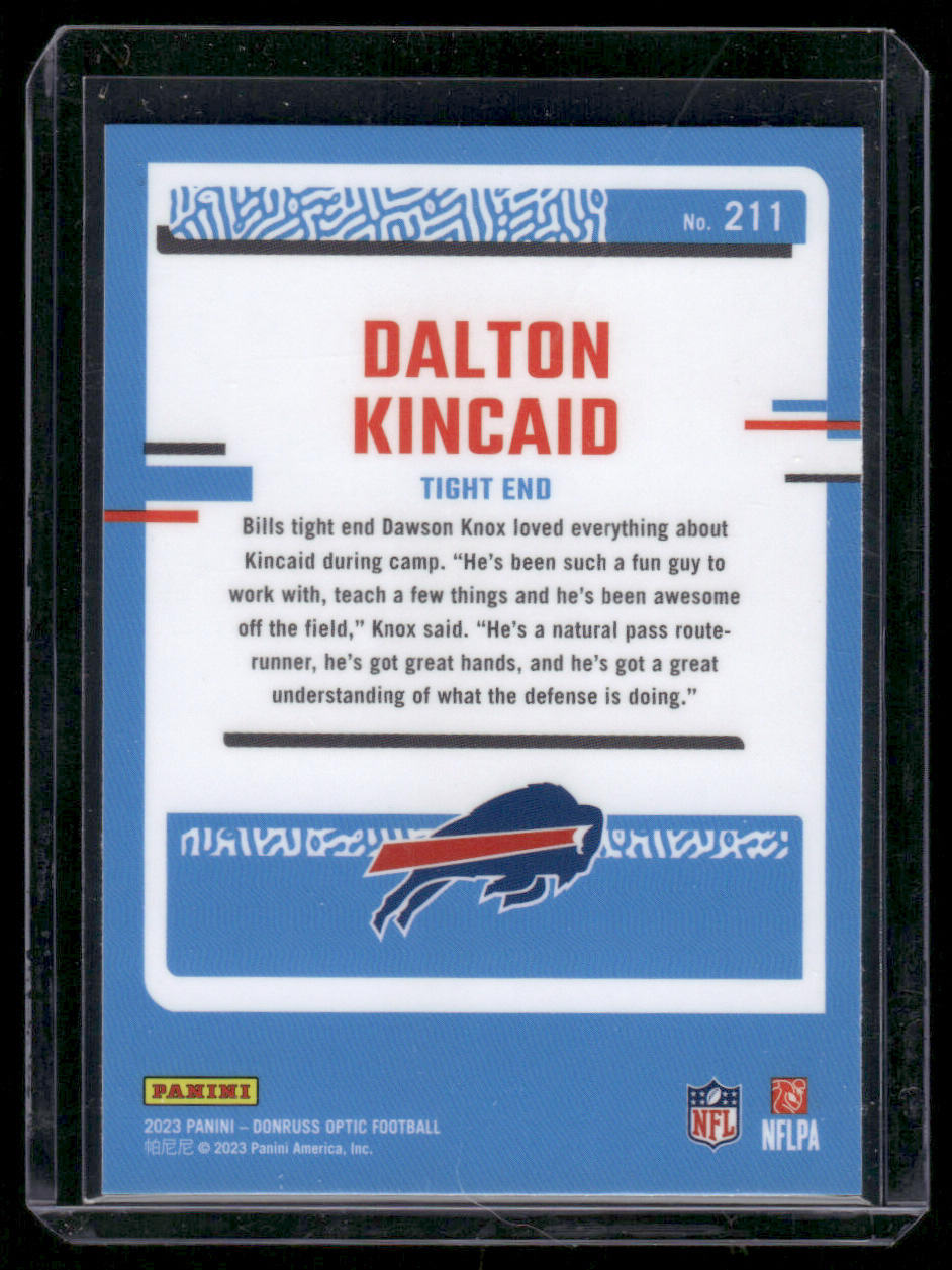 2023 Panini Donruss Optic Dalton Kincaid #211 Rated Rookie