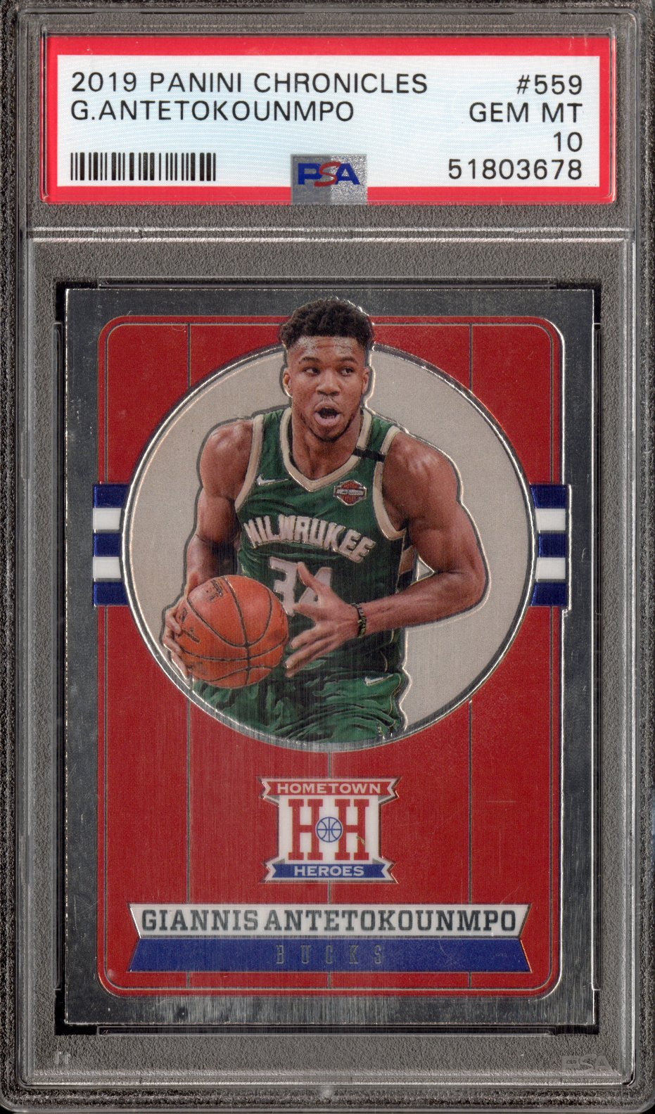 2019 Panini Chronicles G. Antetokounmpo #559 PSA 10