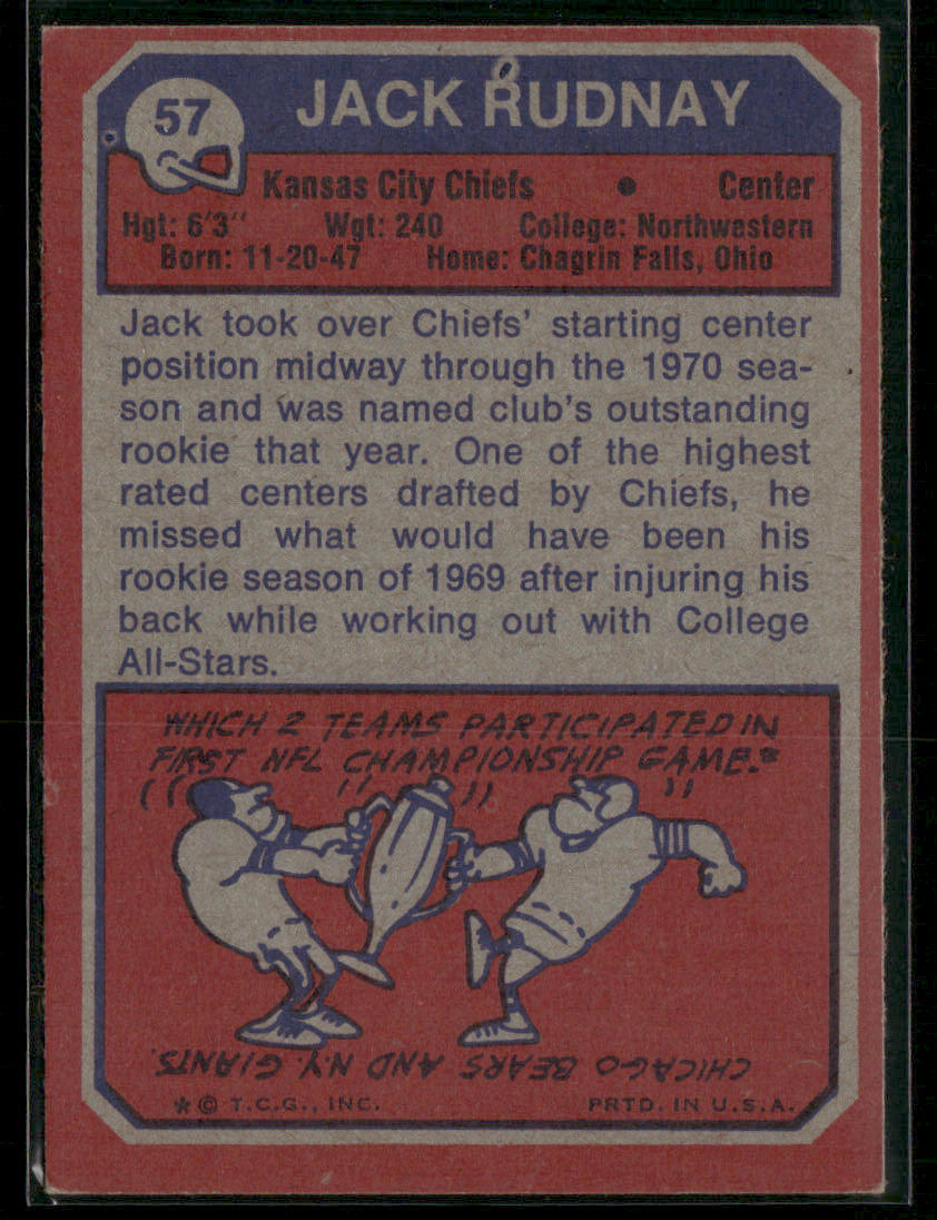 1973 Topps Jack Rudnay #57