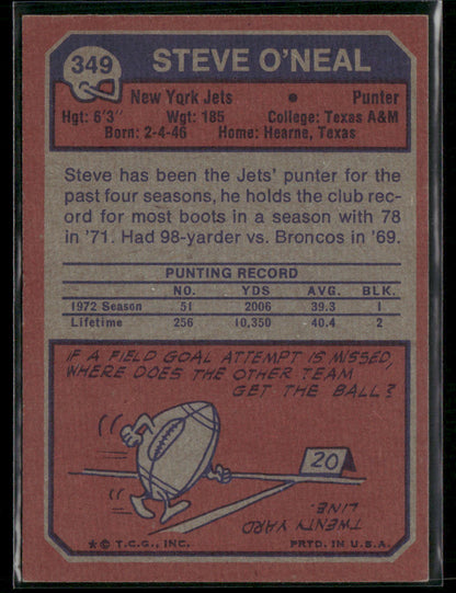 1973 Topps Steve O'Neal #349