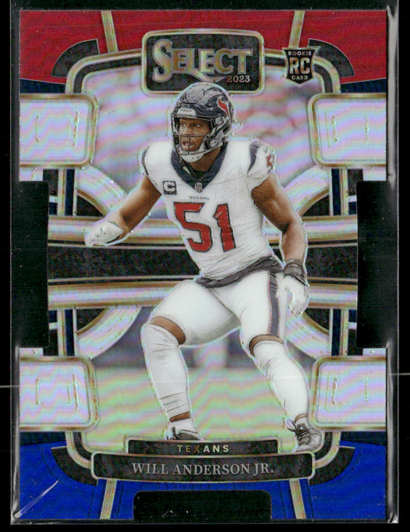 2023 Panini Select Will Anderson Jr. #40 Red White Blue Die Cut Rookie