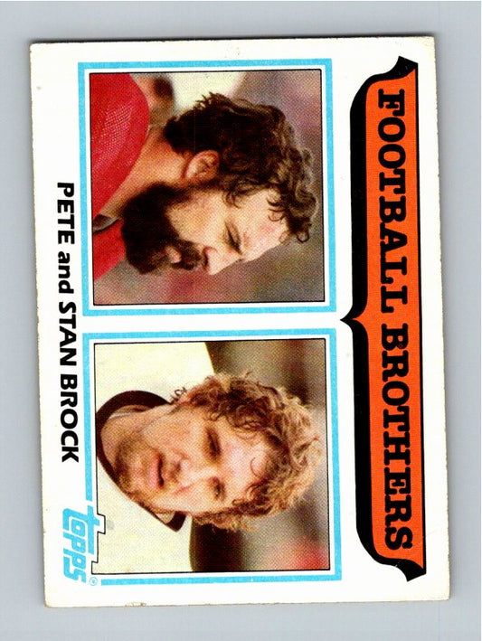 Topps Football Pete Brock Stan Brock #265 Football Brothers