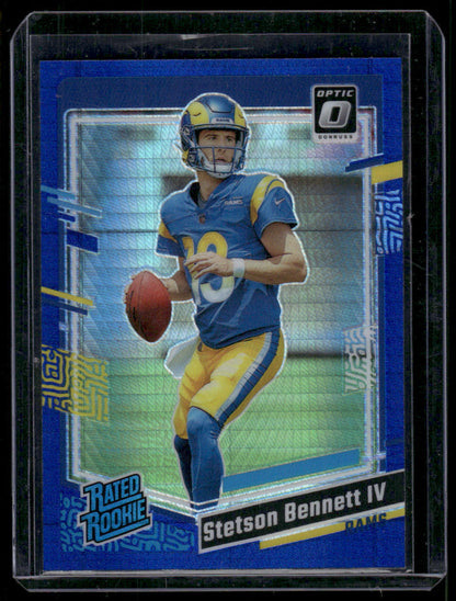 2023 Panini Optic Stetson Bennett IV #267 Blue Hyper Prizm Rated Rookie