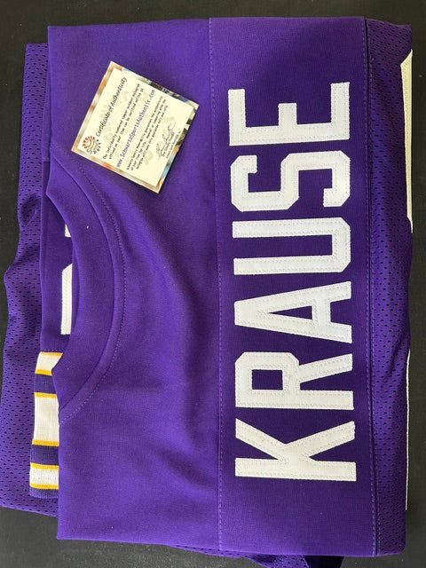 Paul Krause Minnesota Vikings Signed Football Jersey