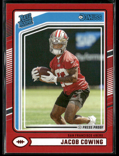 2024 Donruss Jacob Cowing #378 Red Press Proof