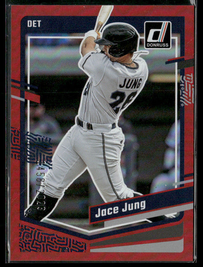 2023 Donruss Jace Jung #130 Red Holo /2023