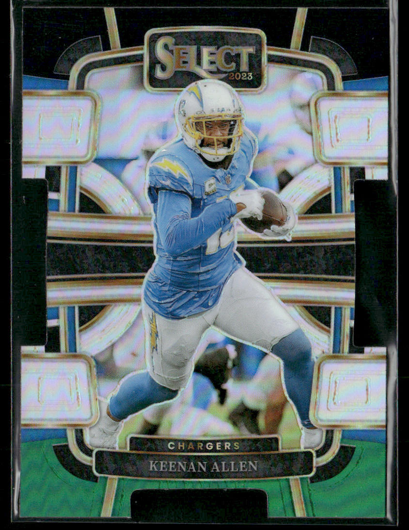 2023 Panini Select Keenan Allen #51 Black & Green Die-Cut