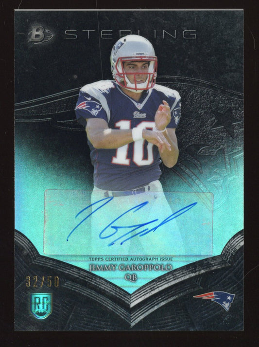 2014 Topps Bowman Sterling Jimmy Garoppolo #BSA-JG Gold Autograph Rookie 32/50