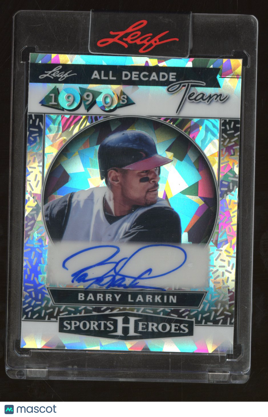 2025 Leaf Sports Heroes Barry Larkin Ice Auto 1990s All Decade Team 3/25