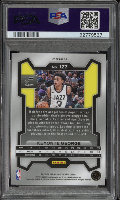 2023 Panini Prizm Keyonte George #127 Pink Ice PSA 10