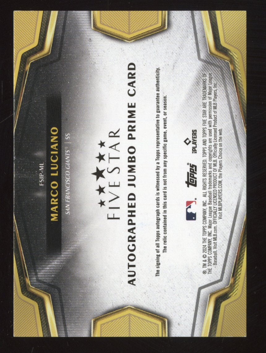 2024 Topps Five Star Jung Hoo Lee Golden Graphs Autograph 1/1 RC