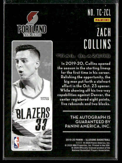 2019-20 Panini Illusions Basketball Zach Collins #TC-ZCL