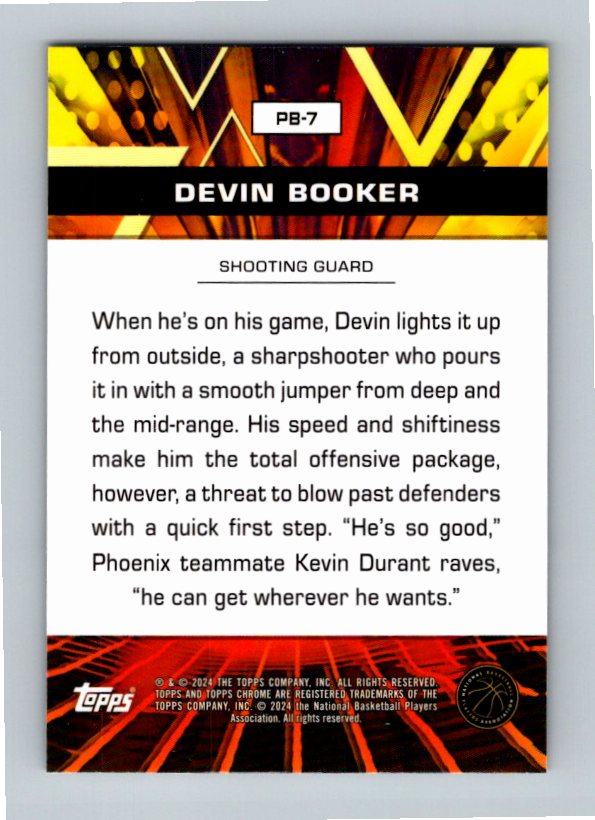 2023-24 Topps Chrome Devin Booker #PB-7 Power Boosters Blue