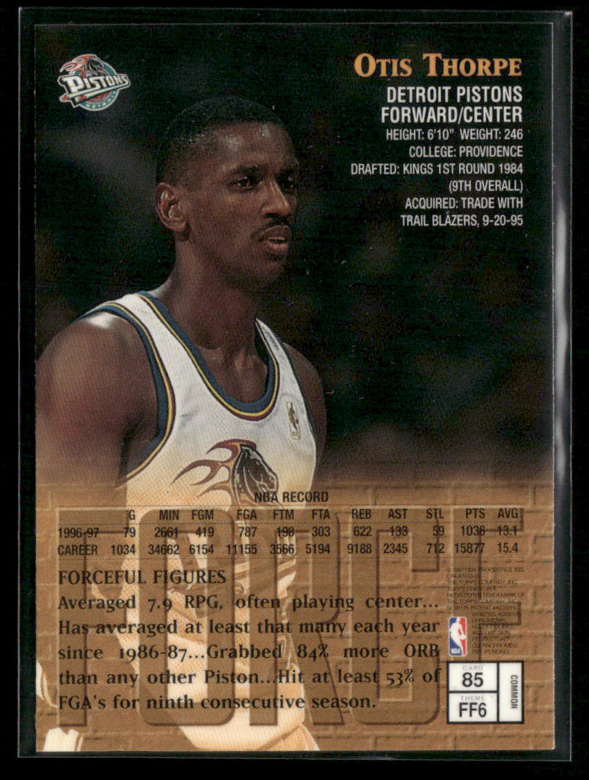 1997-98 Topps Finest Otis Thorpe #FF6 Force