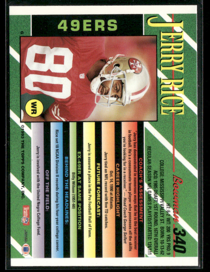 1996 Bowman Jerry Rice #340