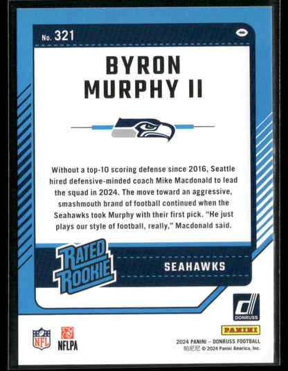 2024 Panini Donruss Byron Murphy II #321 Press Proof