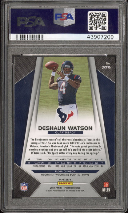 2017 Panini Prizm Deshaun Watson #279 Prizm PSA 10