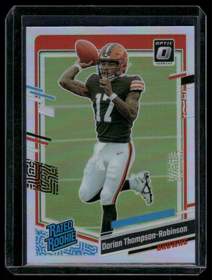 2023 Panini Donruss Optic Dorian Thompson-Robinson #225 Holo Prizm Rated Rookie