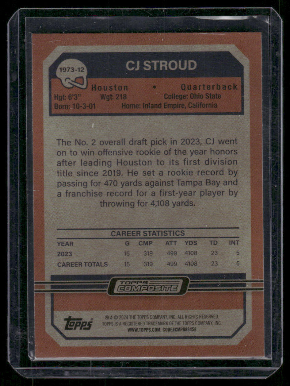 2023 Topps Composite CJ Stroud #7 Chrome Rookie