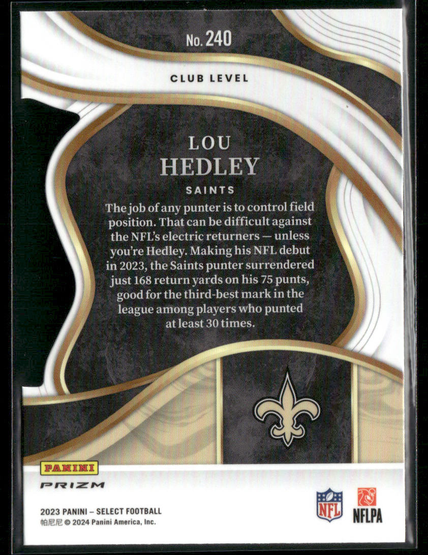 2024 Panini Select Lou Hedley #240 Did Cut Silver Prizm