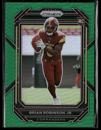 2023 Panini Prizm Brian Robinson Jr. #321 Green Rookie Card