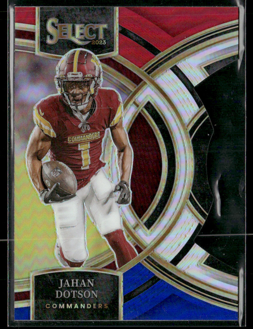 2023 Panini Select Jahan Dotson #162 Premier Red and Blue Die Cut