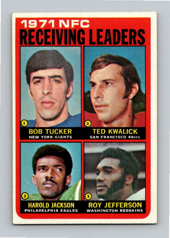 1972 Topps Harold Jackson Ted Kwalick Bob Tucker Roy Jefferson #6