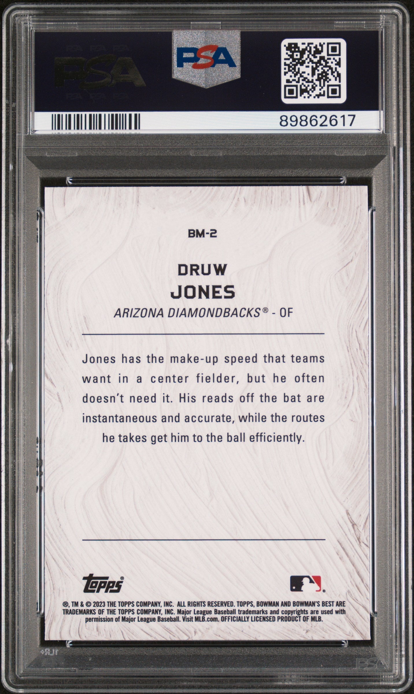 2023 Bowman's Best Bowman Masterpieces Druw Jones #BM2 PSA 10