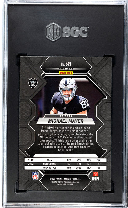 2023 Panini Mosaic Michael Mayer #349 Honeycomb Prizm SGC 9