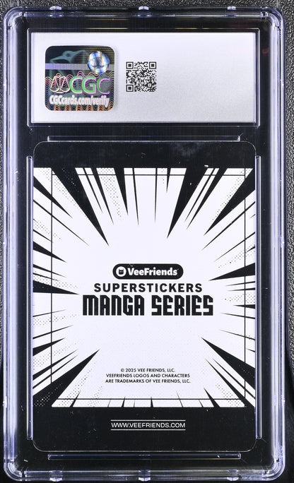 2025 Veefriends Super Stickers: Manga Gracious Grizzly Bear CGC 9