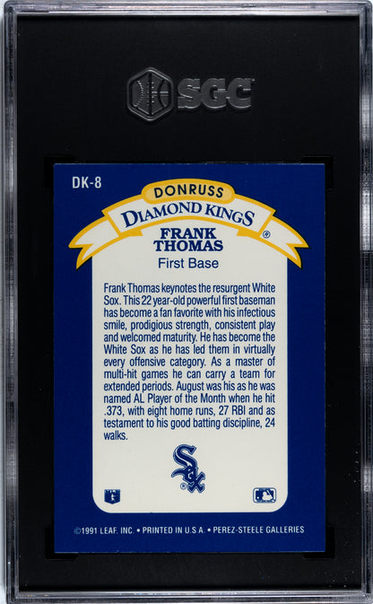 1992 Donruss Frank Thomas #DK-8 Diamond Kings SGC 9