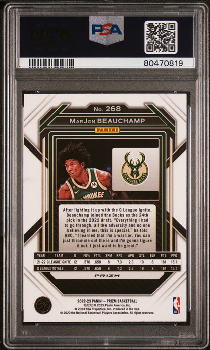 2022 Panini Prizm Marjon Beauchamp #268 Red Ice PSA 10