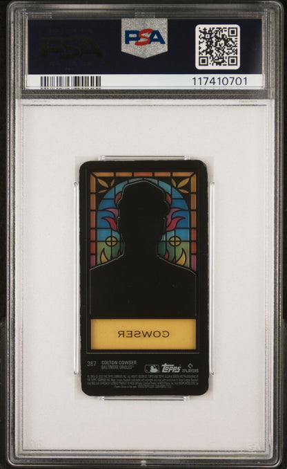 2024 Topps Allen & Ginter Colton Cowser #387 Stained Glass SSP RC Rookie PSA 9